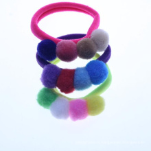 Cute  girl towel hair band with pom pom